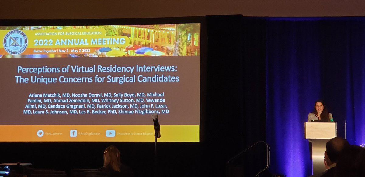 Great work by one of @GUH_WHCSurgRes rising Chiefs, @AMetchikMD!! While virtual interviews are important for increasing access, there may be opportunities to optimize the experience for both sides. #SEW2022 @Surg_Education #ILookLikeASurgeon #futuretraumaleader