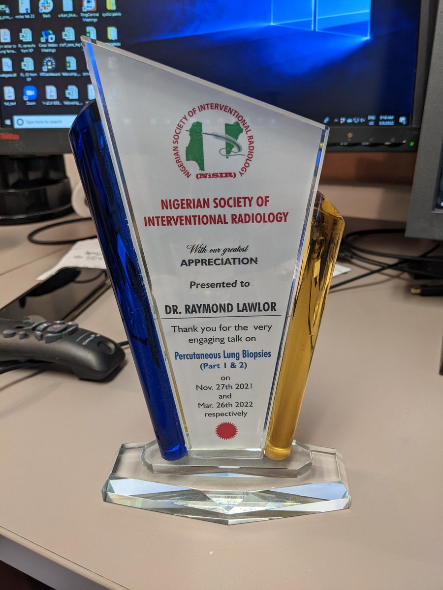 raydiologist's tweet photo. Honoured to receive this great token of appreciation from NiSIR! @ModeleOlowo https://t.co/2Ex8yJ8iQd