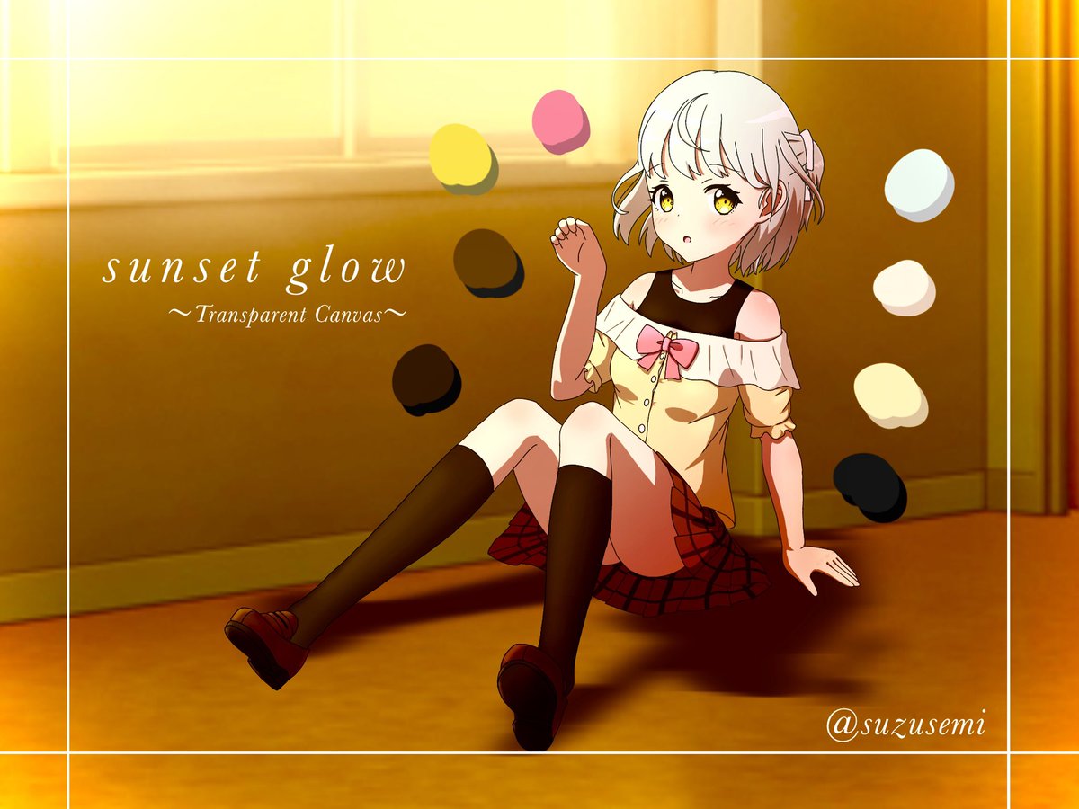 suzusemi's tweet photo. 夕焼け
＃イラスト 
＃オリキャラ
＃お絵描き https://t.co/15yRZ5yhIy
