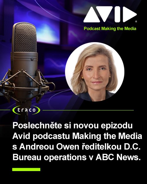 ⚠️Poslechněte si novou epizodu Avid podcastu Making the Media s Andreou Owen ředitelkou D.C. Bureau operations v ABC News.

👉avid.com/resource-cente…
 
tracosys.cz
#avid #makingthemedia #podcast #tracosystems