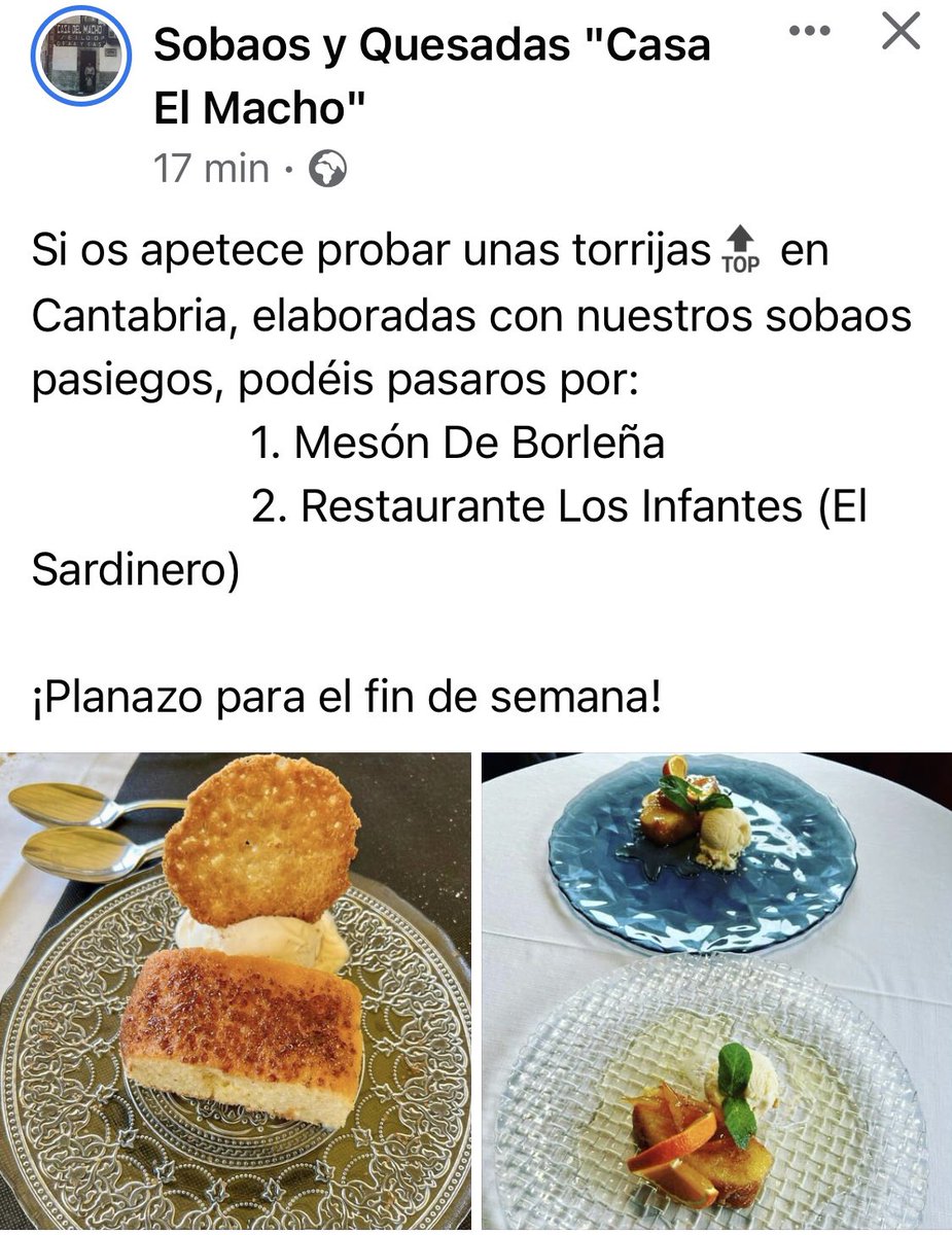 Ayer fue el #Díadelsobao y nosotros preparamos nuestra torrija de sobao como bien dicen desde <a href="/sobaoselmacho/">sobaos el macho</a> 😋