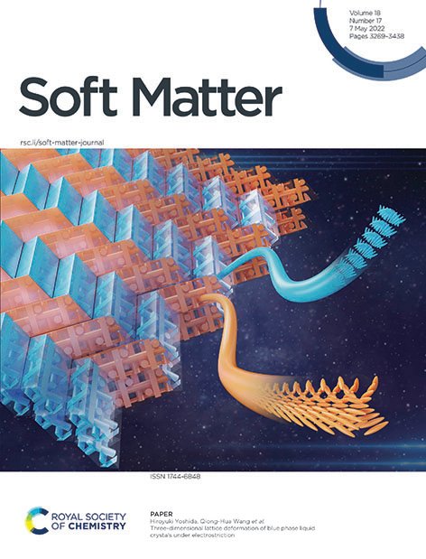 Soft Matter (@softmatter) on Twitter photo Three-dimensional lattice deformation of blue phase liquid crystals under electrostriction, Yuxian Zhang et al.,
doi.org/10.1039/D2SM00… Three-dimensional lattice deformation of blue phase liquid crystals under electrostriction, Yuxian Zhang et al.,
doi.org/10.1039/D2SM00…