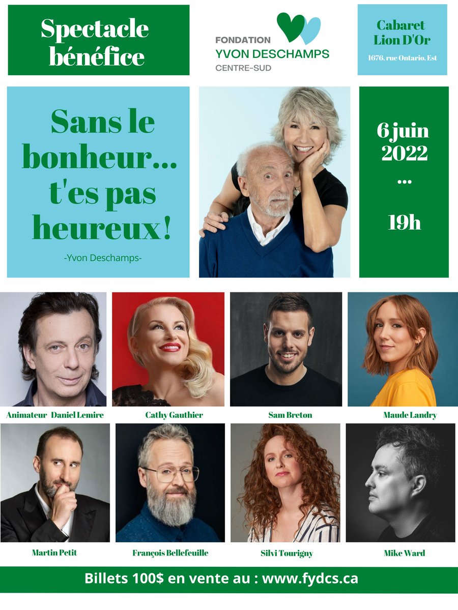 Un spectacle à ne pas manquer pour la Fondation Yvon Deschamps Centre-Sud!