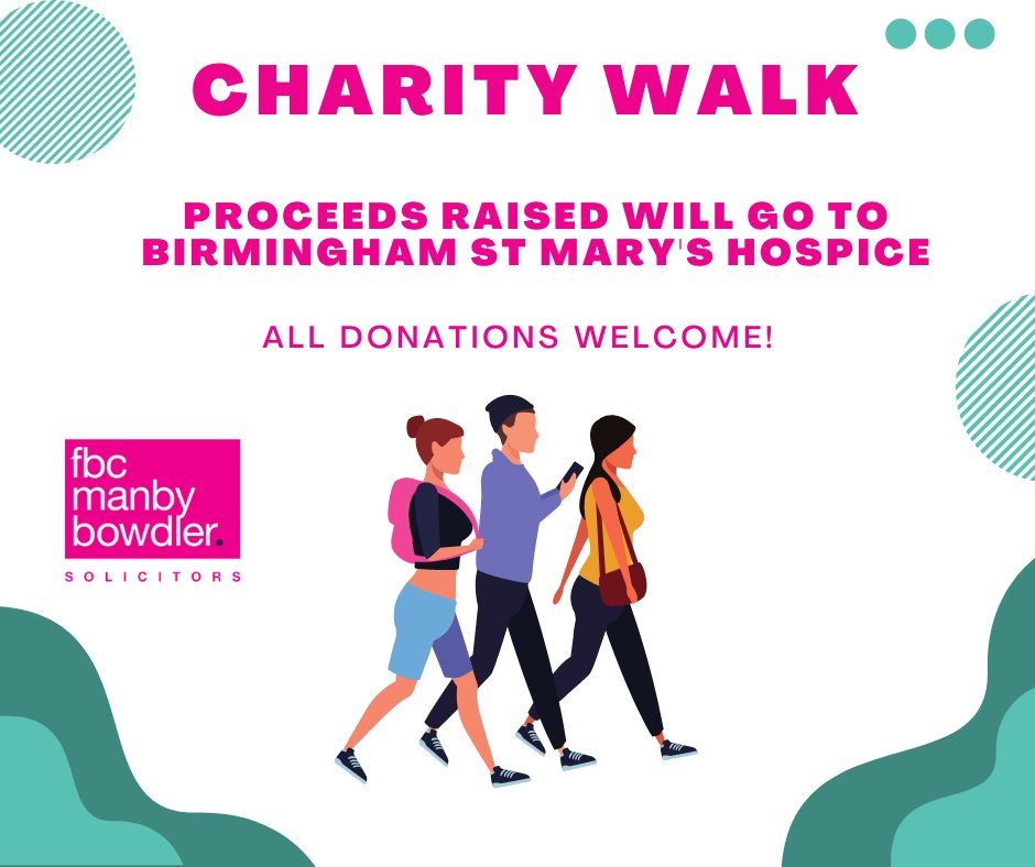 We will be holding a charity walk on Saturday 14 May to raise funds for <a href="/brumshospice/">Birmingham Hospice</a> . 

In 6 hours we hope to walk from our Shrewsbury office down to our Church Stretton branch! 

Any donations would be warmly welcomed! bit.ly/3uAERCa 

#charity #givingsomethingback
