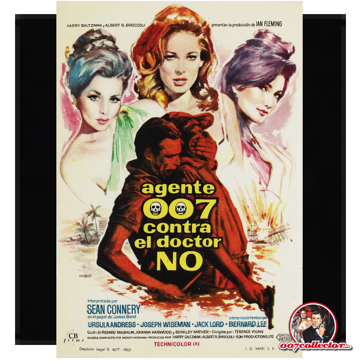 007collector's tweet photo. Spanish Agente 007 Contra El Doctor No / Dr. No ‘Herald’ Flyer. Artwork by Macario Gomez, produced by I.G.Mari SA Barcelona 1963

Find out more https://t.co/OAFUVYV2ls

#jamesbond #seanconnery #jamesbondfilm #drno  #promoflyer #007collector https://t.co/8i9DG0XldL