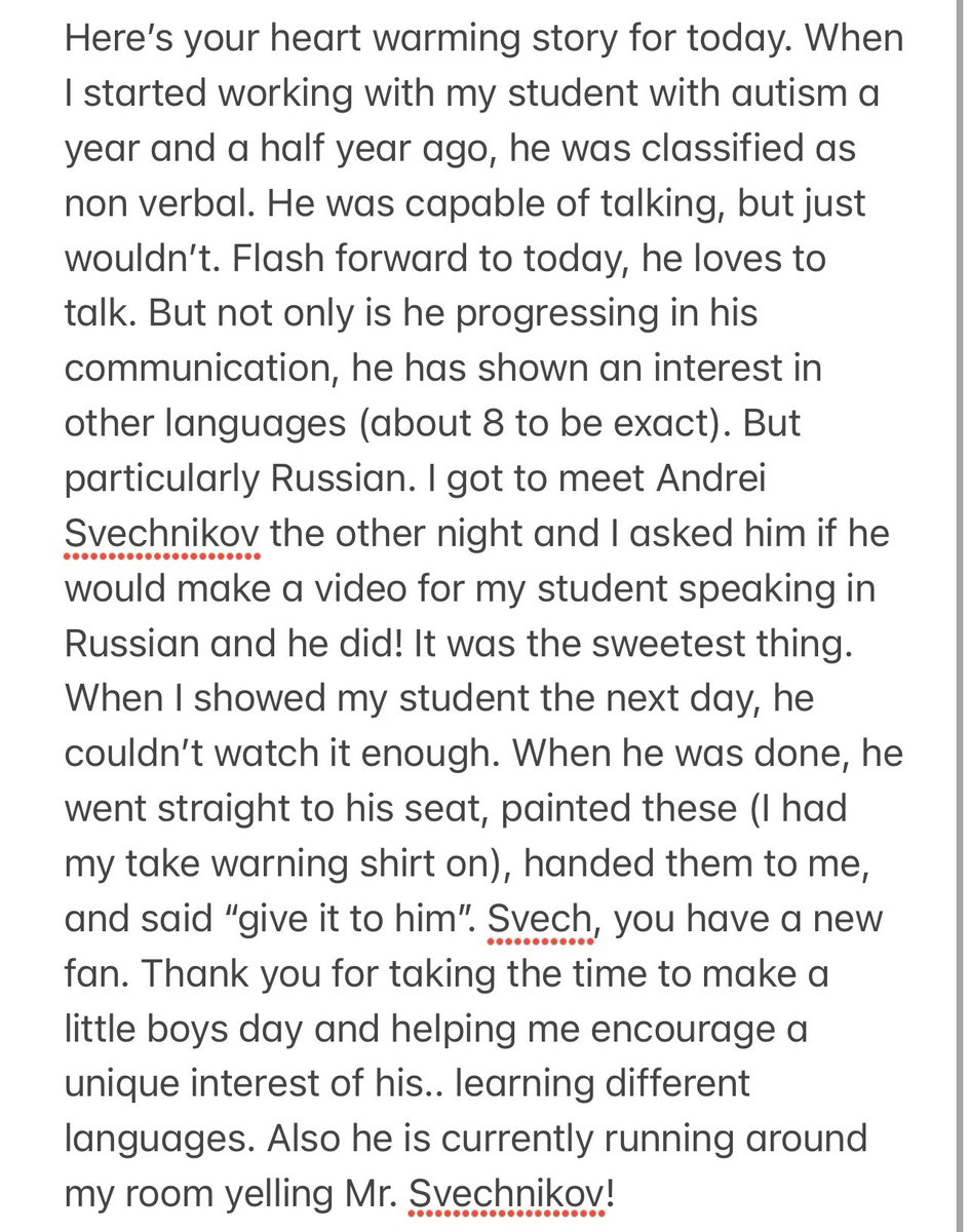 Here’s your heart warming <a href="/Canes/">Carolina Hurricanes</a> story for today. Thank you <a href="/ASvechnikov_37/">Andrei Svechnikov</a> for your kindness, the Carolina players for showing how amazing they are with children with special needs this year (and <a href="/Martyman17/">Jordan Martinook</a> for the current yelling that is taking place in my classroom) 
❤️🖤