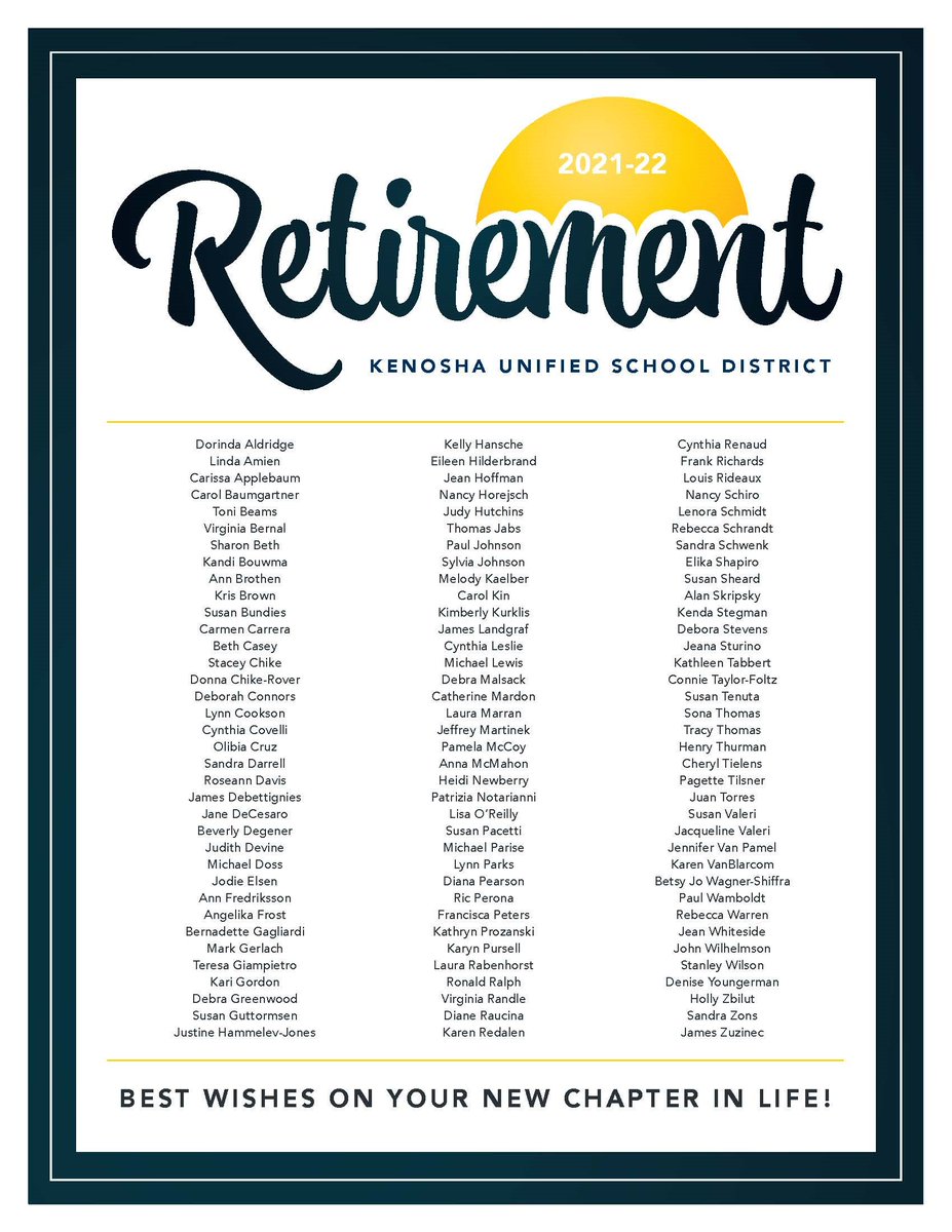 Congrats KUSD staff celebrating retirement, especially <a href="/RCHS_Bulldogs/">Reuther Bulldogs</a> Roseann Davis, Jane DeCesaro, Paul Wamboldt who retired in the last year &amp; to our latest retirees Pam McCoy &amp; Jim Zuzinec. Also, early congrats to Laurie Bonnar who will be retiring in September!
#BulldogProud