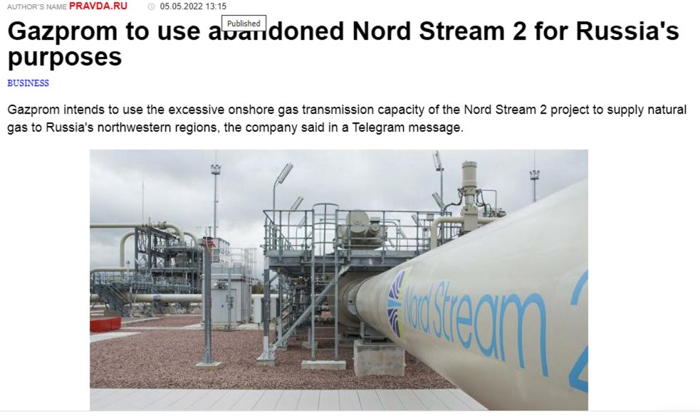 durezzadelviver's tweet photo. 🔴 Importante: Gazprom comunica che le infrastrutture a terra del NS2 saranno usate per trasportare gas ad uso interno russo. Suona di ultimatum alla Germania: se non vuoi il NS2 lo usiamo noi e tanti saluti. https://t.co/WKJp15NXeg