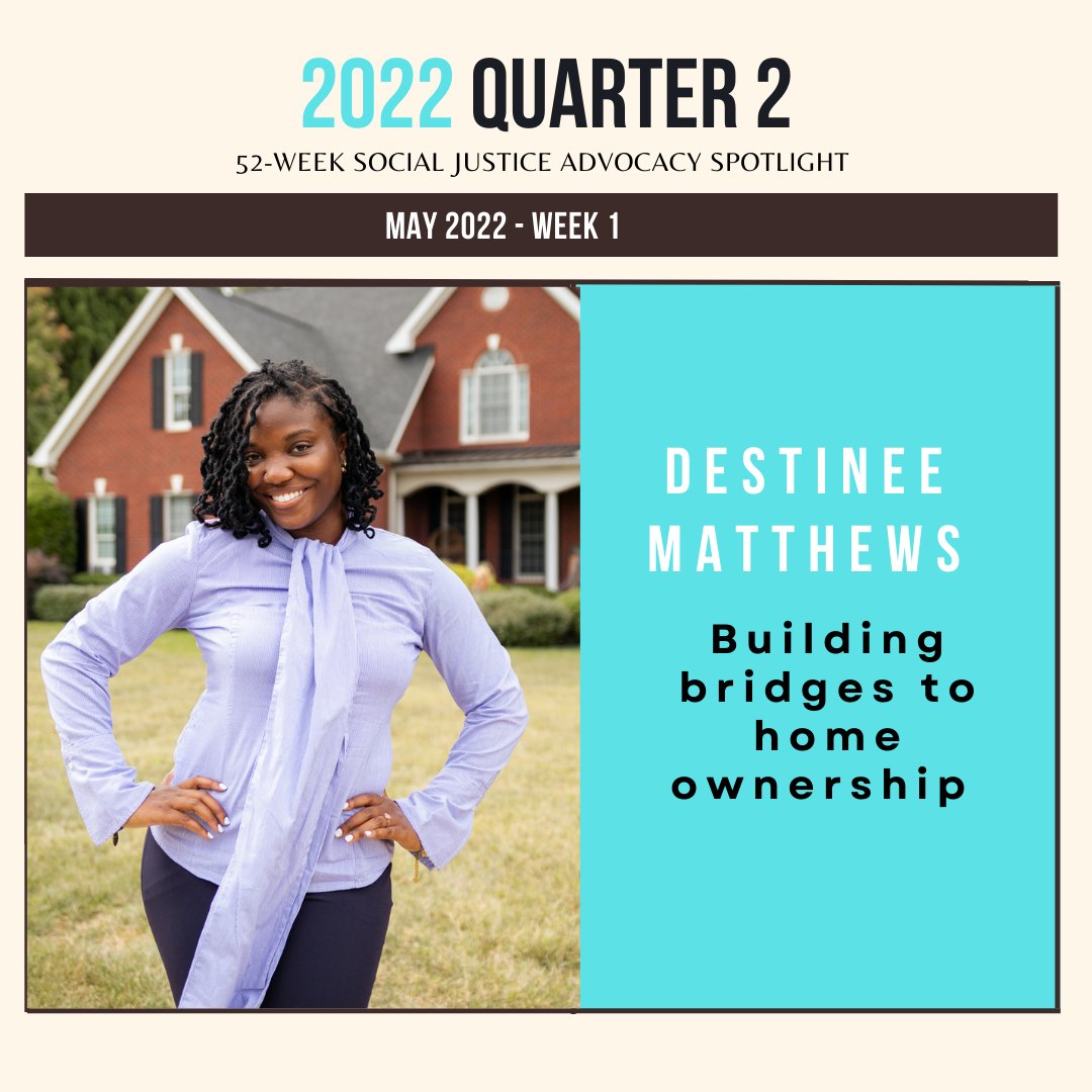 DrIngram7's tweet photo. Week 17 Social Justice Advocacy Spotlight 
Destinee Matthews (The Realtor)

Destinee is a former Charlotte AHEC Scholar/Intern and a social equity force. She is gifted in the area of housing equity. 

#MentorshipandSponsorshipisadvocacy https://t.co/5FTUpbGgUv
