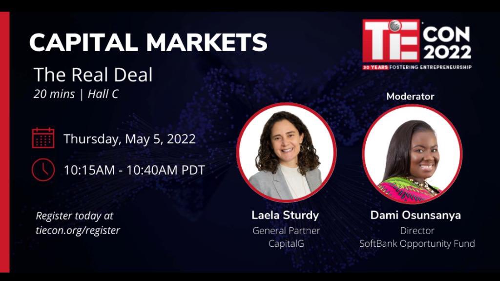 Excited to dig into “The Real Deal” of today’s markets with the ultimate deal-maker <a href="/lsturdy1/">Laela Sturdy</a>, GP <a href="/CapitalG/">CapitalG</a> today! 

Register: lnkd.in/g_AaFpfk 
Complimentary Code: SVBTIECON2022