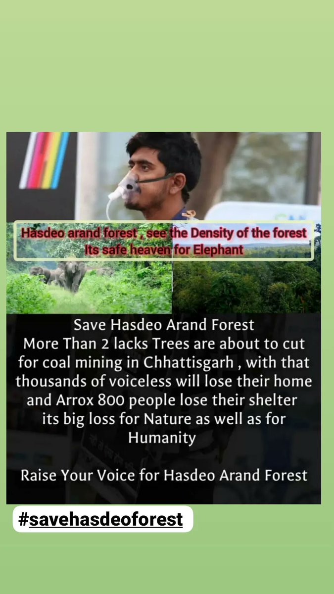 Sagarkasana2500's tweet photo. Trees are our wealth on planet Earth.
SAVE HASDEO AARAND FOREST
@Earthworri1 https://t.co/RB9qyYnfY1