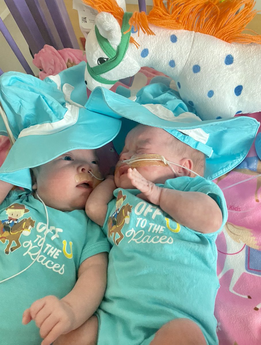 vtrhoads's tweet photo. Babies are ready for #KentuckyDerby hats and all. https://t.co/TAvrHFpAEV
