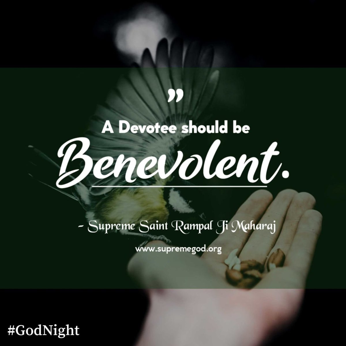 A Devotee should be 
      Benevolent.

#GodNightThursday

LordKabir

BANDICHHOD SATGURU RAMPAL
 JI MAHARAJ

🙏🙏🙏Must Visit
Sant Rampal Ji Maharaj 
YouTube Channel
