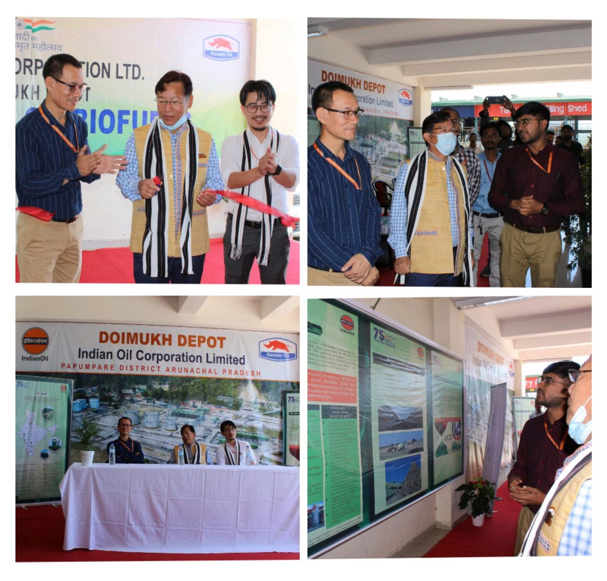 An exhibition on Bio Fuels was inaugurated today at IndianOil Doimukh Depot, Arunachal Pradesh under the #AzadiKaAmritMahotsav campaign. The prog. was graced by Shri Opak Gao,Secretary Food &amp; Civil Supplies, Govt. of AP. 

Various info. on Bio Fuels was passed on to the audience.