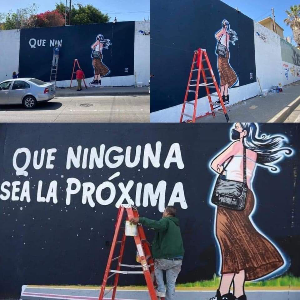 Jenn_Garcia2's tweet photo. QUE NINGUNA SEA LA PRÓXIMA 🥺💔

Realizan mural en memoria de la joven Debanhi Escobar en Tijuana, #México. https://t.co/DXjS13Qq4F