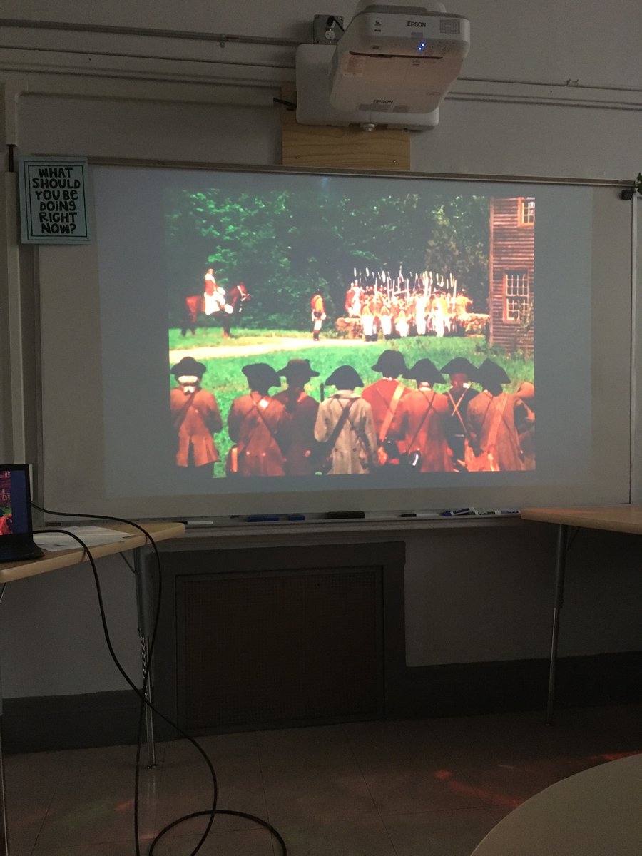 CoachCarroll29's tweet photo. Watching “April Morning” with some of my favorite students before leaving for a playoff game in 70 degree weather. #doesntstink https://t.co/ng9adtNDpu