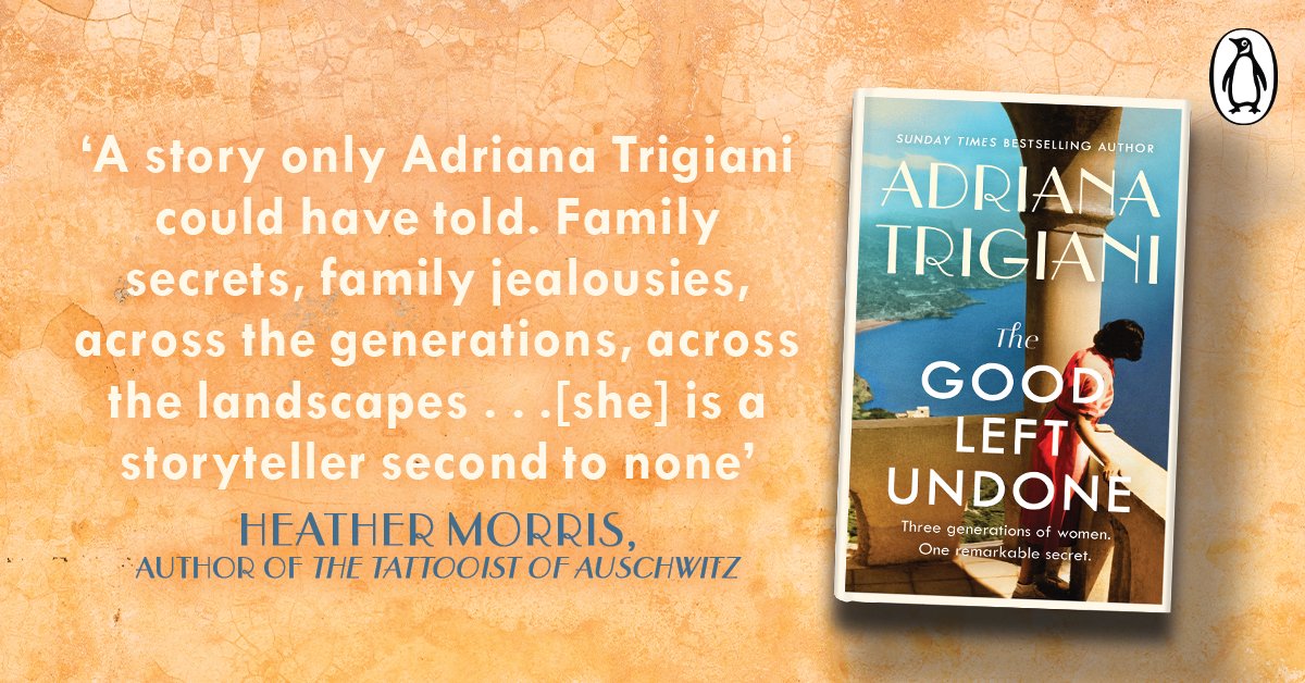 MichaelJBooks's tweet photo. The beautiful and emotional #TheGoodLeftUndone by @adrianatrigiani is out now!
A captivating novel about the stories we choose to hand down to our families...
Buy here: https://t.co/uAiwDkAMyW https://t.co/BcevL61Or4
