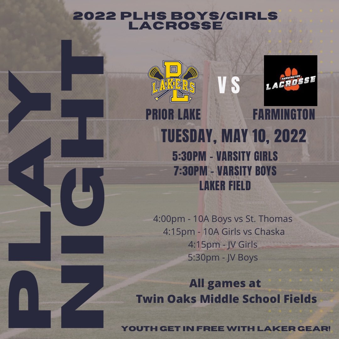 LakersLax's tweet image. Must get this date on your calendar!!  PLAY night, youth lacrosse players get in FREE with their jersey or Laker gear on!!  Come watch your favorite players, your summer coaches and have some fun.  We will have some giveaways as well.

#allin
@PLYouthLax