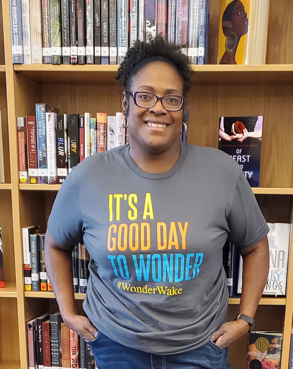 It's always a great day to WONDER inside of Garner Magnet High's Media Center! ALL students need to see themselves in books! #Wonderwake @Garner_HS @wcpssdll