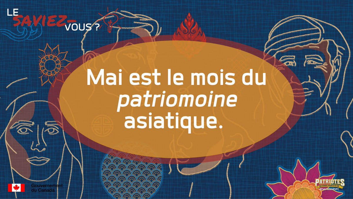 ESCPainCourt's tweet photo. Au Canada, le mois de mai est le mois du patrimoine asiatique. C’est l’occasion de réfléchir et de reconnaître les contributions que les Canadiens d’origine asiatique ont apportées et continuent d’apporter au Canada.
Soyez fière d'être un pays inclusif pour tous. #PatriotesESPC https://t.co/jLjlQQTG48