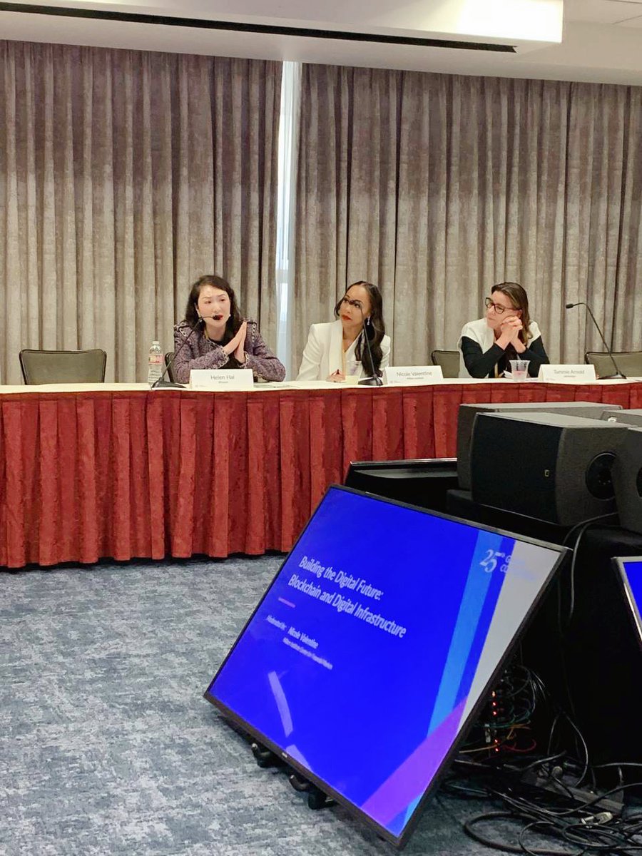 BinanceBCF's tweet image. This week, Binance Charity Head, @HelenHaiyu spoke at the 25th annual @MilkenInstitute #MIGlobal on blockchain and the digital future, emphasizing the importance of blockchain technology in reaching UN Sustainable Development goals and expanding the non-profit sector.