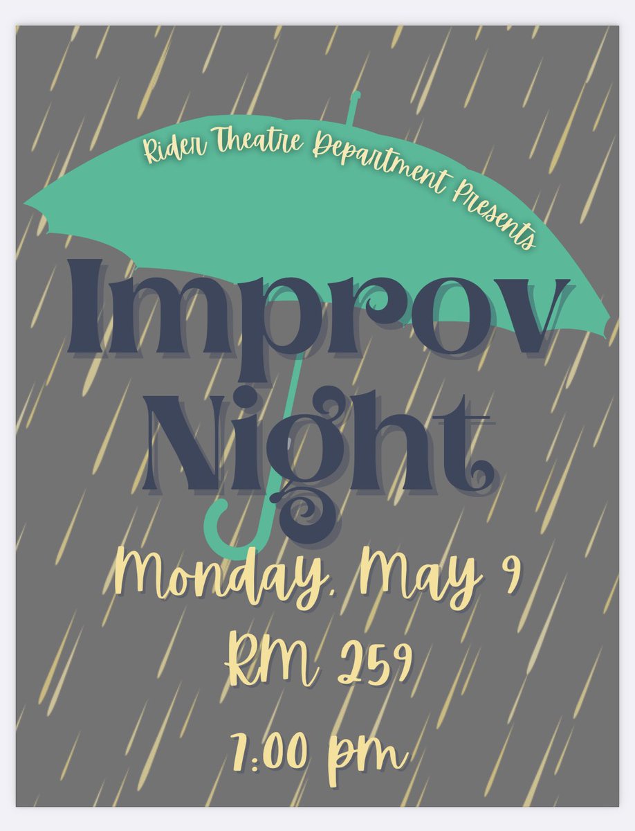 Mark your calendars for Monday night! Final opportunity to support our Improv Troupe and help raise funds for a local organization.