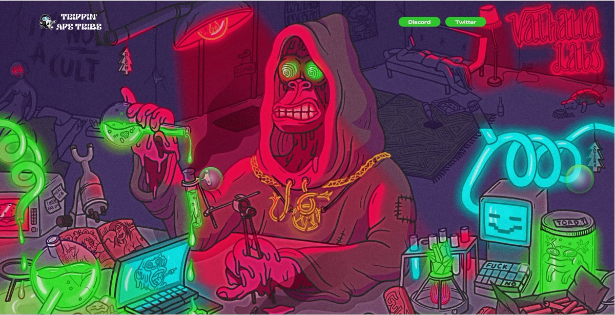 Trippin Apes  thread 🧵

1/8

Upcoming mint i'm looking for <a href="/TrippinApeNFT/">Trippin’ Ape Tribe</a>
Mint date : TBD - turn on notifications :)
If you like my threads follow and  retweet for more upcoming content.