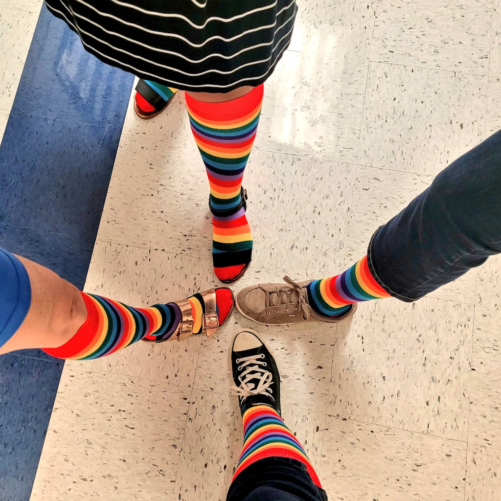 MrsVrazel's tweet photo. 3rd Grade wearing #StripesforEliana for Cri du Chat Day! #3rdGrade #StripeSockDay @CarawayElem https://t.co/1qBmkevrAZ