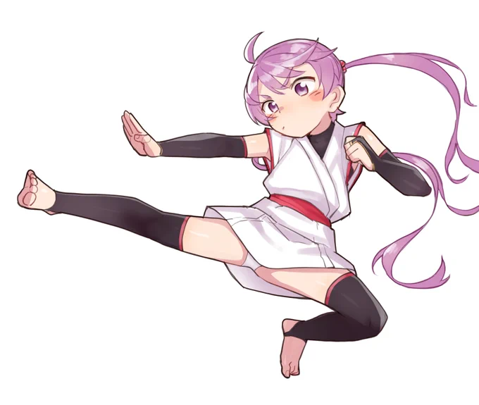 退魔師ちゃんでアクションポーズ練習2 
