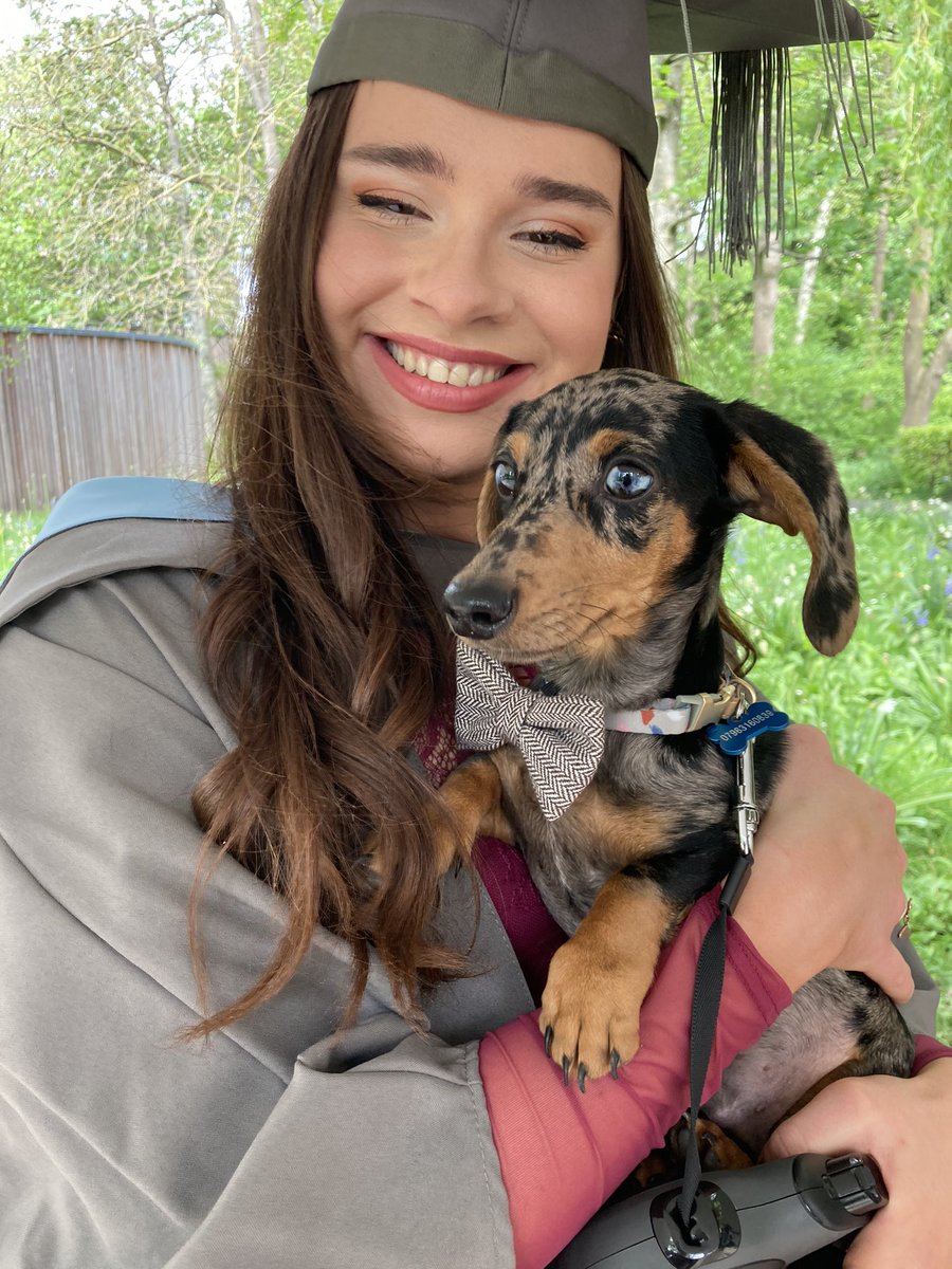 ContentSoup's tweet photo. Working at @UniOfYork this week grabbing great graduation (all the grs) content for the marketing team. Marlow the sausage dog puppy โค๏ธtopped the chart this morning #dogsofgraduation #uoygraduation https://t.co/jiW3K0YwTj