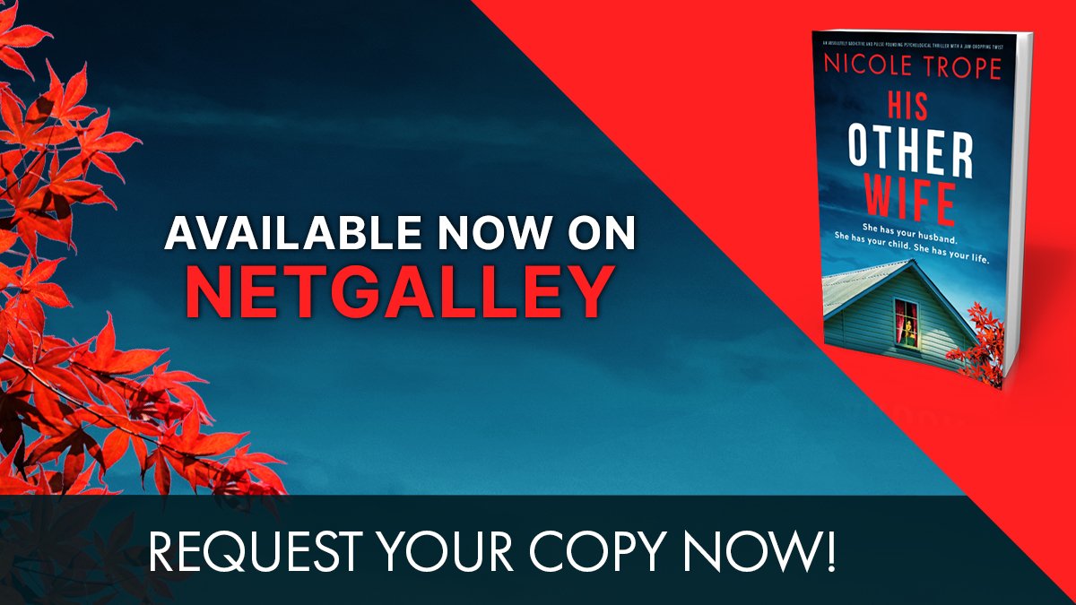 bookouture (@bookouture) on Twitter photo She has my husband. She has my child. She has my life.
His Other Wife: A pulse-pounding psychological thriller with a jaw-dropping twist by <a href="/nicoletrope/">Nicole Trope</a> is now available to request on #NetGalley!
Go, go, go: netgal.ly/SjDZ2L She has my husband. She has my child. She has my life.
His Other Wife: A pulse-pounding psychological thriller with a jaw-dropping twist by <a href="/nicoletrope/">Nicole Trope</a> is now available to request on #NetGalley!
Go, go, go: netgal.ly/SjDZ2L