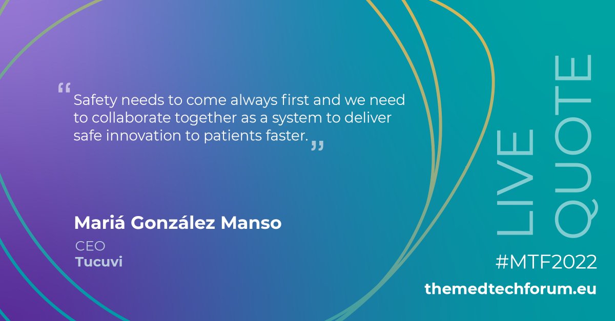 Live from #MTF2022 Mariá González Manso, CEO @TucuviCare, on safety & innovation