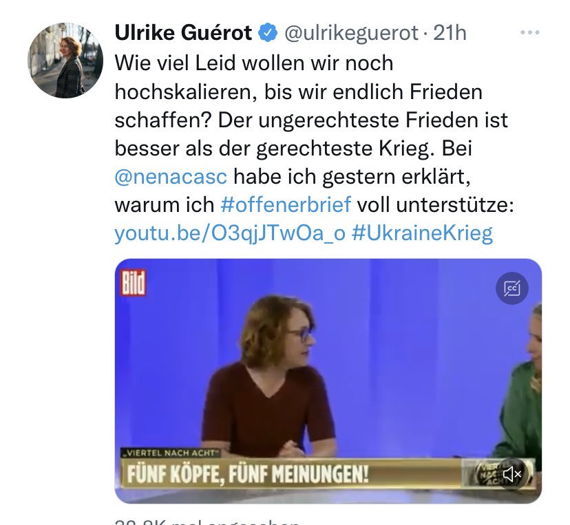 MiRo_SPD's tweet photo. Auf einem gut dotierten Lehrstuhl im friedlichen Bonn sitzen+einer überfallenen #Ukraine Ratschläge erteilen,die in ihrer Vernichtung als souveränes Land münden.Was ist das für eine Europäerin, die für sich alle Freiheiten beansprucht, sie aber den Ukrainer:innen entreißen will? https://t.co/nudhzQUYjz