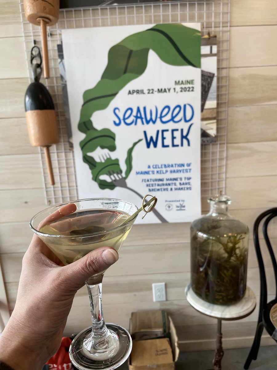 heathersadusky's tweet photo. Did I mention #SeaweedWeek was a BLAST!? To celebrate #Maine’s kelp harvest we held this food festival w/ numerous events and >80 businesses participating with some sort of seaweed special! It was such a hit that many of the restaurants will be keeping their #kelp creations 🙌🏼 https://t.co/mK6pIPNRcT