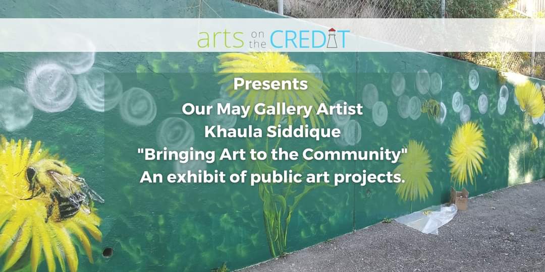 Showing this month in AOTC online gallery, Khaula Siddique. Opening on Zoom, May 13 at 7 pm. For your link to join us contact@artsonthecredit.ca