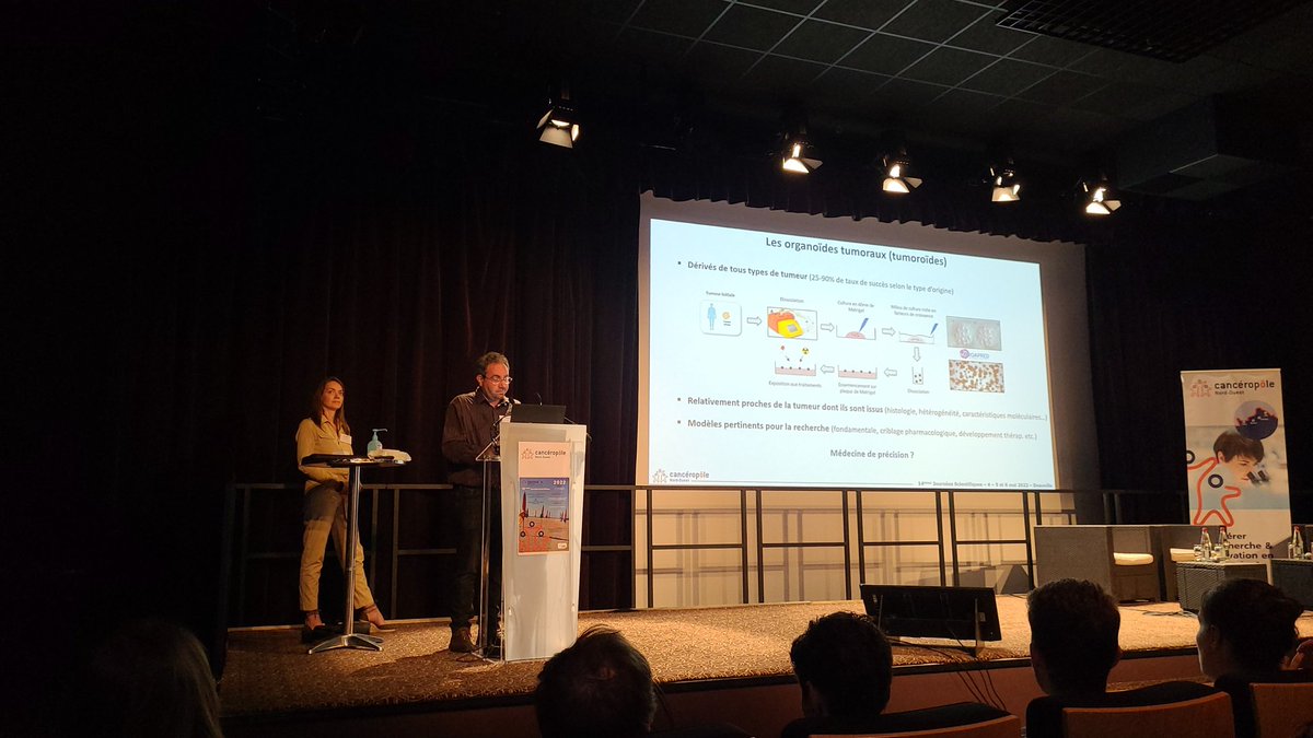 canceropole_no's tweet photo. Autre projet structurant phare, Audrey Vincent (@RechercheUlille @Canther_Lille ) et Laurent Poulain (@BaclesseCaen @InsermNordOuest ) nous parlent du réseau ORGANO, pour la mise en commun des organoïdes du Nord-Ouest
#jscno2022 #orgares #orgapred #organoides https://t.co/ncFcy1oq6n