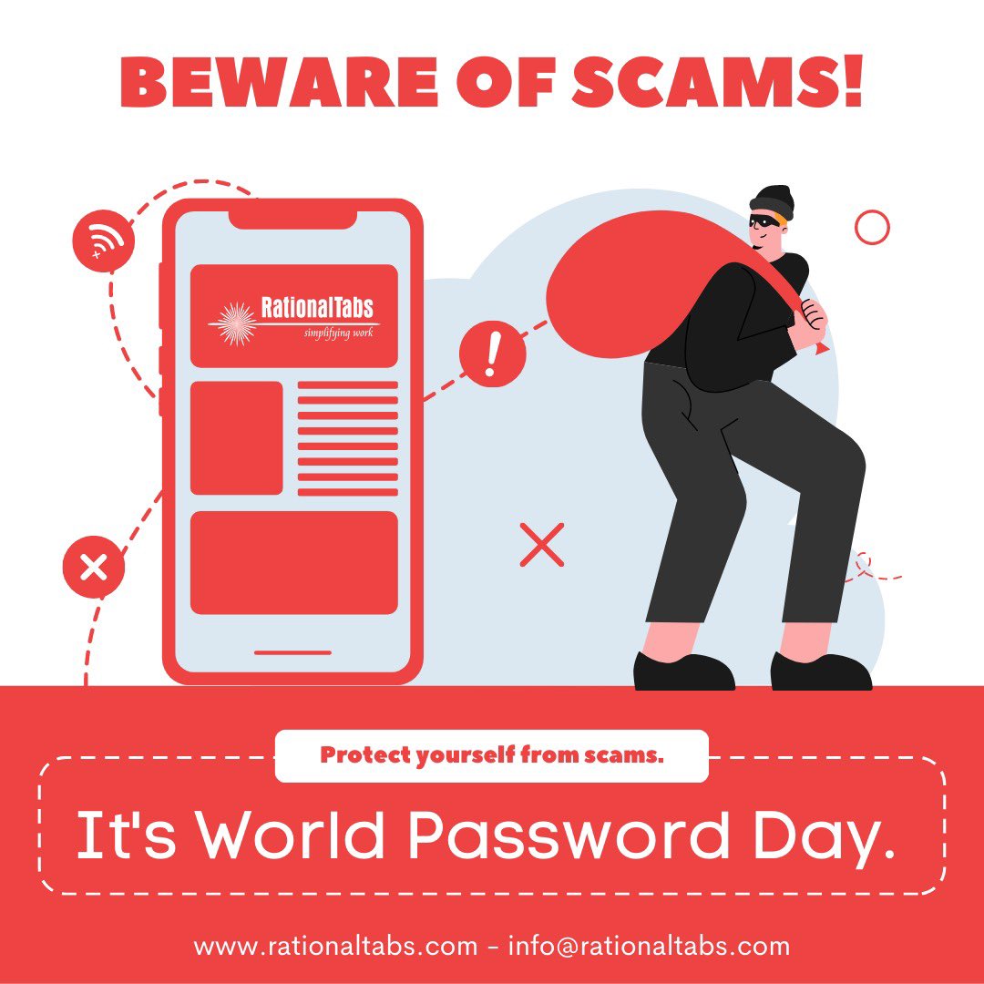 RationalTabsInc's tweet photo. This day is important in increasing awareness about the need of password security.

Weak passwords are a regular source of trouble.
To prevent swindling while taking efforts to increase cyber security, one must set up strong passwords with caution.

#WorldPasswordDay #security https://t.co/Rc36rddz8C
