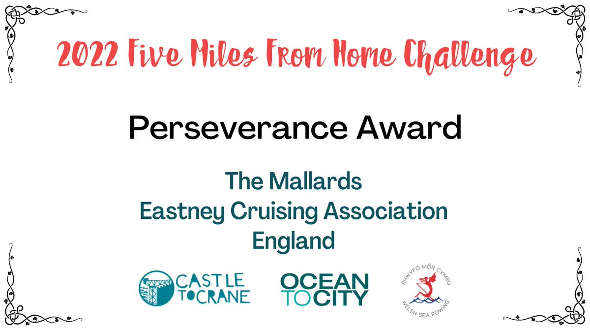 5MFHC's tweet image. The Perseverance Award goes to The Mallards from @EastneyCruising  in their Cornish Pilot Gig. Well done team, great work from everyone. The crew faced challenging weather conditions but this didn't stop them completing #5milesfromhome ❤️