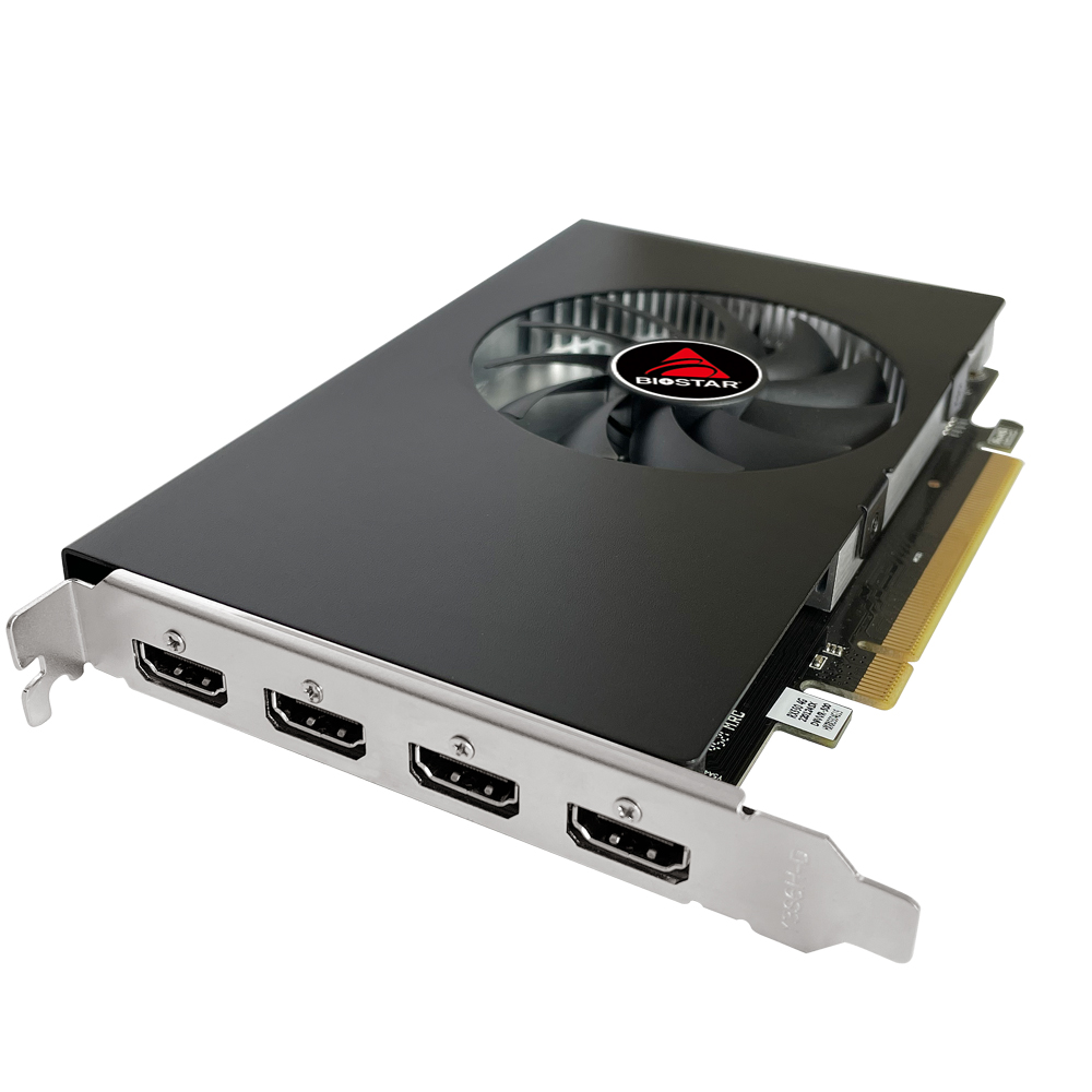 TSUKUMO_HONTEN's tweet photo. 【本店2F】新商品 #AMD RADEON
#BIOSTER
RADEON RX550 4GB
『VA5505RG41』
税込25,850円
☑HDMI 2.0bポート×4搭載
☑4K 4画面同時出力が可能
(※4K 4画面出力の場合、3画面最大60Hz+1画面最大29Hzになります) https://t.co/WZ73AhY1uA