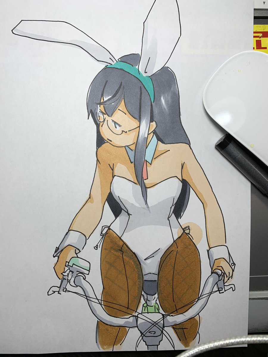 明石(艦これ) 「自転車 」|ひじからのイラスト