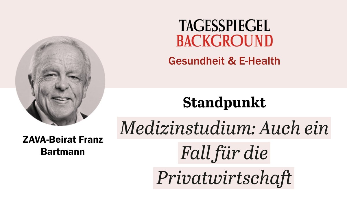 Digitale #Medizin ist bislang kein Teil der offiziellen Lehrinhalte für künftige Ärzte. Wie diese Lücke im Zusammenspiel von #Fakultäten, engagierten #Studenten und #Unternehmen gefüllt werden kann, beschreibt <a href="/zavamed_de/">ZAVA (bisher DrEd) - Online-Arztpraxis</a>-Beirat Franz Bartmann. Jetzt lesen bit.ly/BGGE-Bartmann