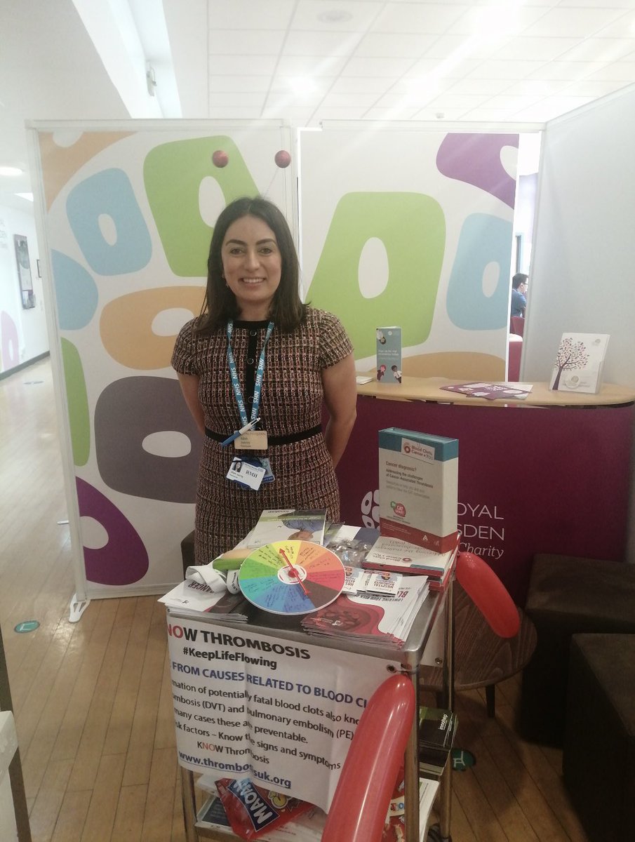AllehJonroy's tweet photo. Part I:  Yesterday we had a successful visit across all clinical areas to raise awareness on national thrombosis week #NTW22 @royalmarsdenNHS 
#keepLifeFlowing #stepuptostopclots #thinkthrombosis @ThrombosisUK @isth https://t.co/gDmbGt7kaH