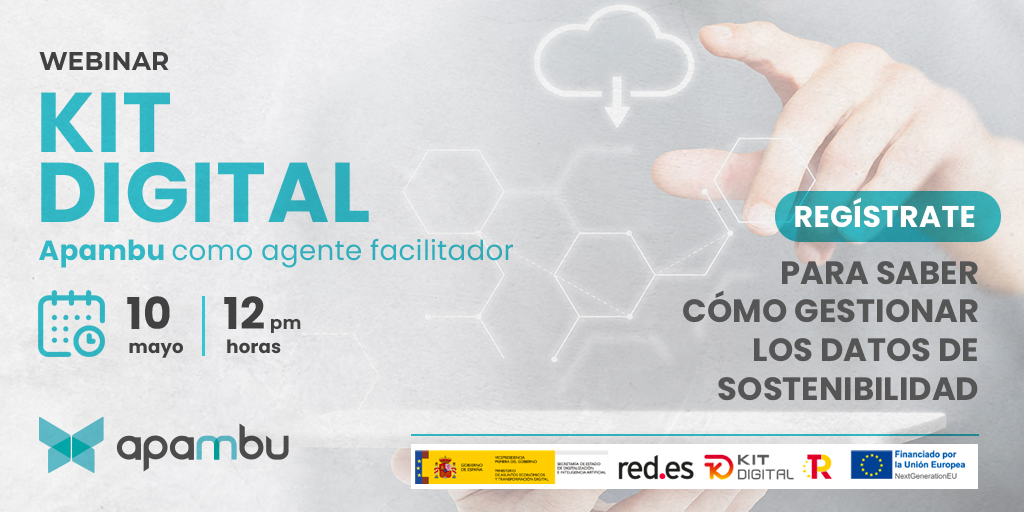 Apambu_'s tweet photo. #Webinar | 'Kit Digital: Apambu, como agente facilitador'
📊Descubre cómo gestionar los datos de #sostenibilidad en tu empresa y cómo acceder fácilmente a #Apambu con las ayudas kit digital del gobierno.
📅 12 de mayo de 2022
⏰12:00h
💻 Inscríbete: https://t.co/TPFwVH8Lc8 https://t.co/73AHhaELMu