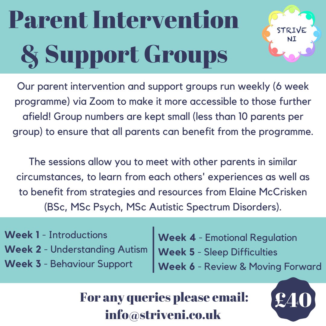 Do you know families who may benefit? Please also get in touch if we can support your organisation in delivering intervention programmes locally #autism #AutismIntervention #AutismSupport #FamilySupport