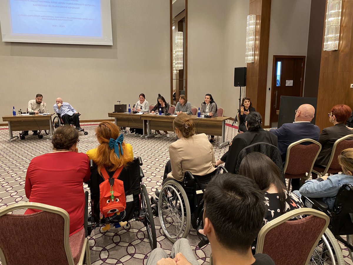 khomerikiketo's tweet image. And another panel with Georgian disabled women 💪speaking up about gendered and multiple barriers in achieving #independentliving including obstacles to receive sexual and reproductive services. #ILDAY22