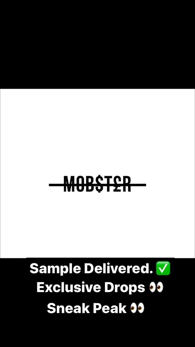 mobsterldn's tweet photo. Samples Delivered. ✅

Exclusive Drops. 💯

Sneak Peak. 👀

‘Welcome To The M.O.B’ 🤝 https://t.co/tn4SkFaAks