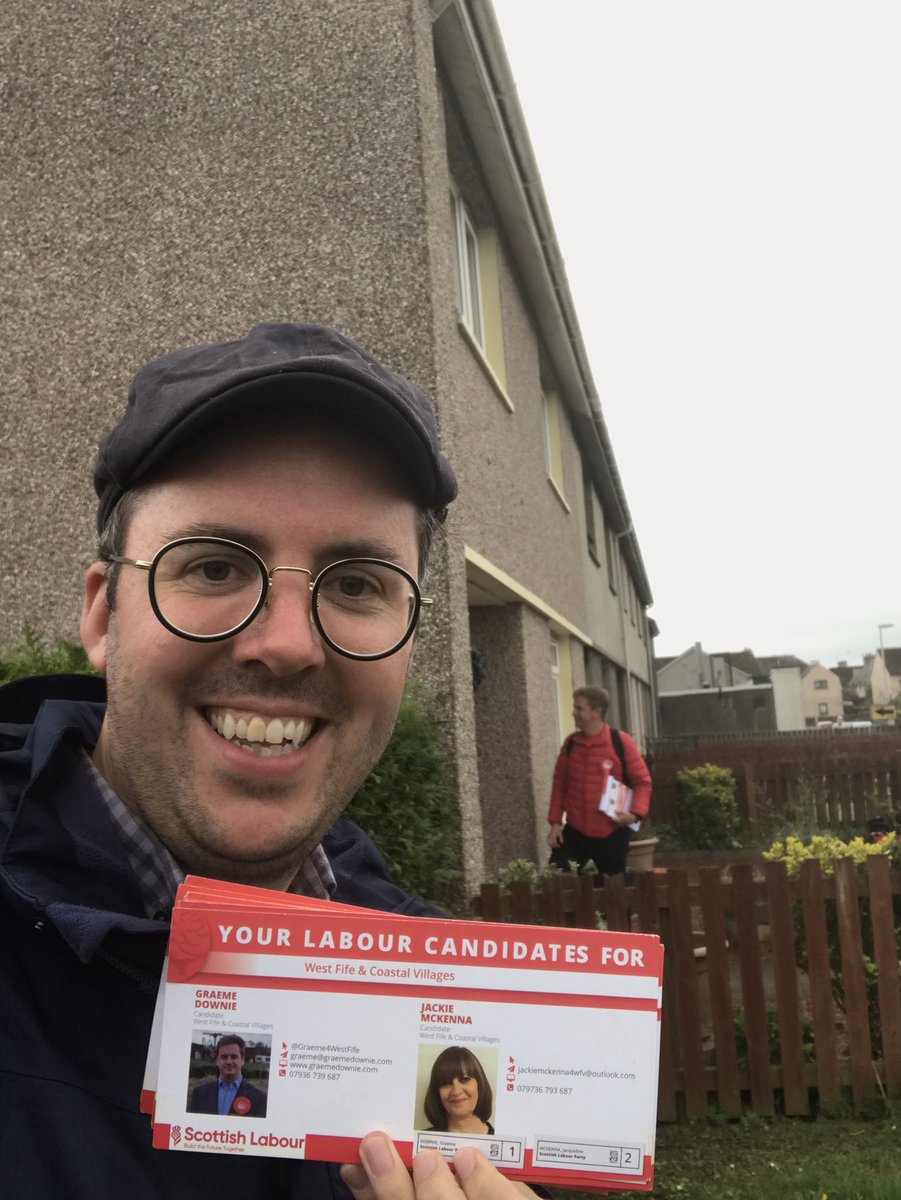 sirwin88's tweet photo. GOTV in full swing this morning with @Graeme4WestFife. #VoteLocalVoteLabour #VoteScottishLabour https://t.co/SABw6urDPo