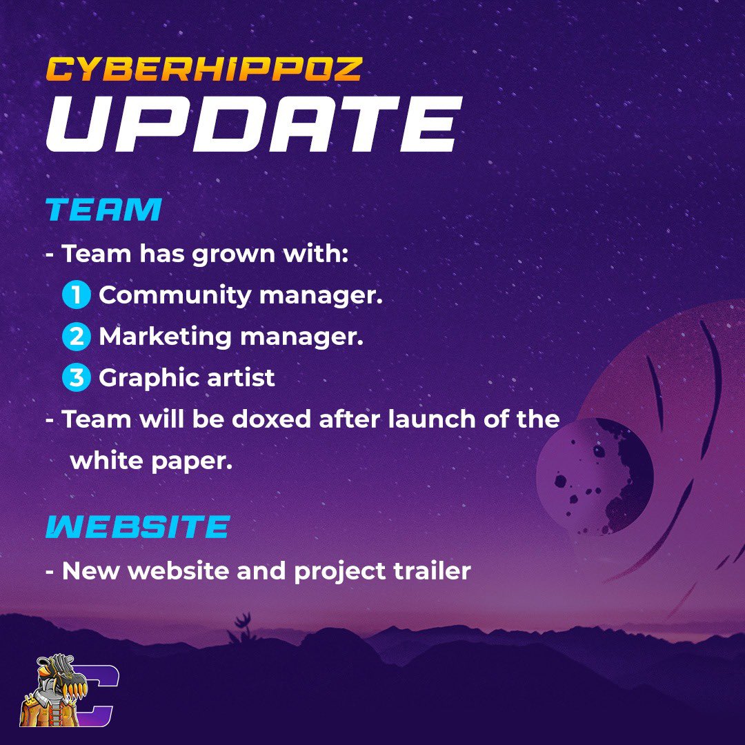 We’ve been working hard on our team setup. Things are getting real now, fired up 🔥

Check out our stunning new website!cyberhippoz.com 

#opensea
#cryptocurrency
#NFTdrops 
#eth
#nftart
#digitalart
#nftcollectibles
#blockchain
#defi
#nftcollectors
#crypto
#nfts
#nft