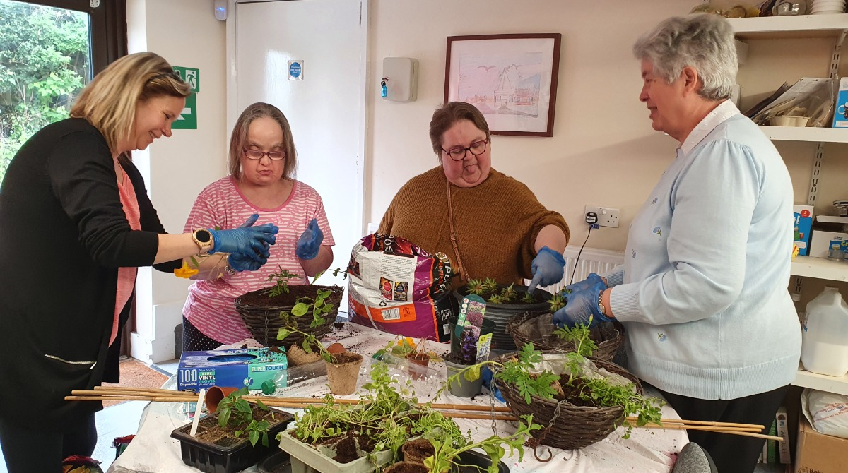 Our #disability group is going #green today ready for the #JubileeCelebration!  We're creating a colourful green space  ready for the big day. Our adults 18+ group runs in Church Road #tenterden and provides a range of fun activities. Call us now on 01580 762882.
