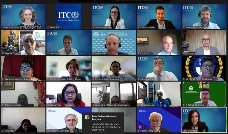 ISSACOMM's tweet photo. Great to kick off the yearly #ISSADiploma training courses organized by @ITCILO this week.
Close to 200 participants have signed up for 6 weeks of e-learning based on the #ISSAguidelines.
Here are some experiences from participants in 2021 https://t.co/QDjvby4QKS https://t.co/0kThAKJdJi